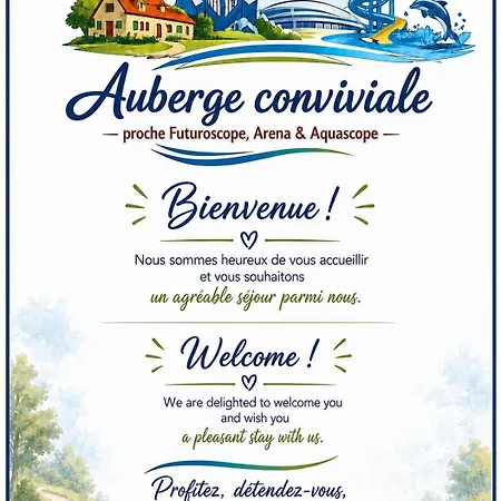 Homestay Conviviale Proche Futuroscope, Arena & Aquascope Dissay